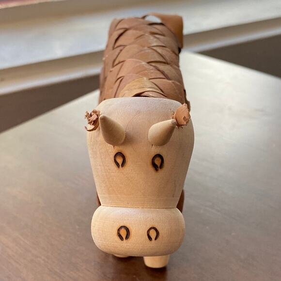 Decorative Ox Cow Wicker Woven Straw Vintage Handcrafted Folk Art Rustic Farm - Picture 4 of 14